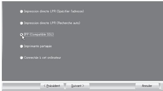 SHARP MX-PB12 - Lorsque vous étés invite à désirir le type de connexion de l'imprimante, Sélectionnez [IPP] et cliquez sur le bouton [Suivant]. - 1