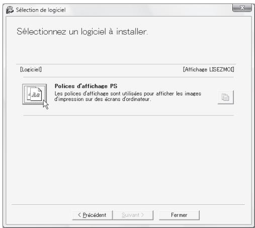 SHARP MX-PB12 - INSTALLATION DES POLICES D'AFFICHAGE PS - 3