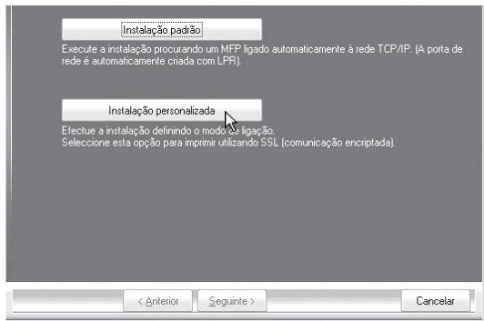 SHARP MX-PB12 - Clique em [Instalacao personalizada]. - 1