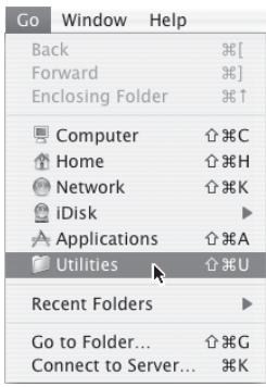 SHARP MX-PB12 - Select [Utilities] from the [Go] menu. - 1