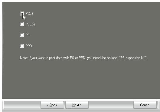 SHARP MX-PB12 - When the printer driver selection window appears, select the printer driver to be installed and click the [Next] button. - 1