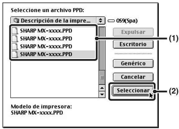 SHARP MX-PB12 - Seleccione el archivo PPD. - 1
