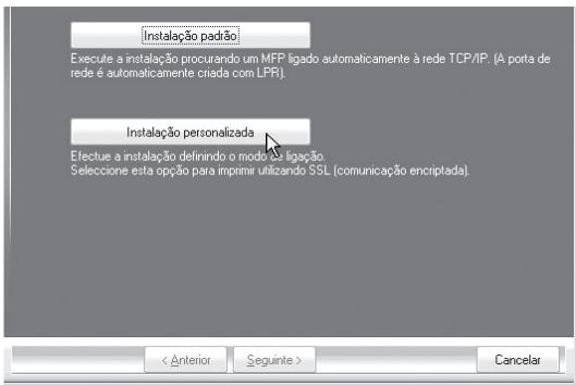 SHARP MX-PB12 - Clique em [Instalacao personalizada]. - 1