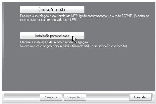 SHARP MX-PB12 - Clique em [Instalacao personalizada]. - 1