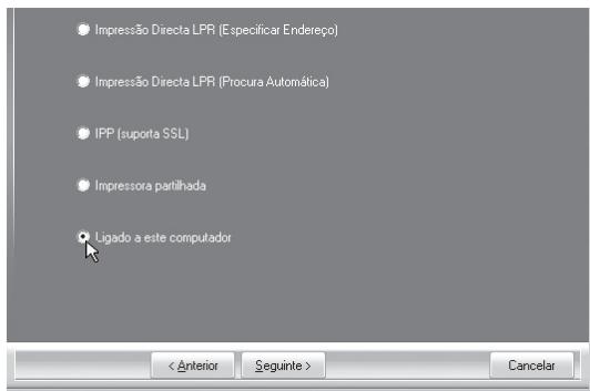 SHARP MX-PB12 - quando for� 示itado o método de ligação da impressora, seleção [Ligado a este computador] e clique no botão [Seguinte]. - 1