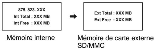 SHARP WA-ST20 - Vérification de l'etat de la mémoire - 3