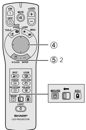 SHARP XG-NV5XU - Utilisation de la souris sans fil - 5