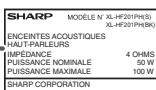 SHARP XL-HF201PH - ■ Enceinte acoustique - 3