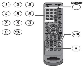 1 2 3 4 5 6 7 8 9 0 10+ MEMORY ▶/■ ■ SHARP