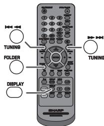 TUNING FOLDER DISPLAY TUNING SHARP