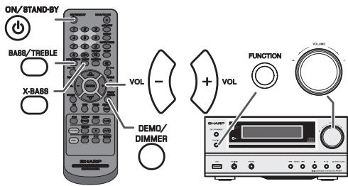 SHARP XL-HF201PHBK - Test of the remote control - 2