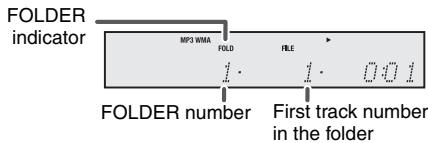 SHARP XL-HF201PHBK - Procedure to playback MP3/WMA disc with folder mode on - 2