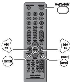 SHARP GX-M10H(OR)/(RD) - Einstellen der Uhr (Nur Fernbedienung) - 1