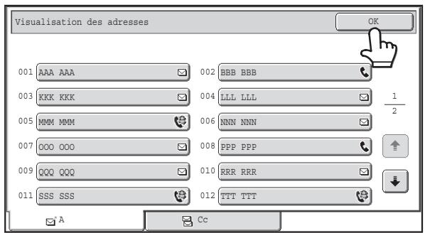 SHARP MX-3114N - Appuyez sur la touche [Visu. adresses]. - 1