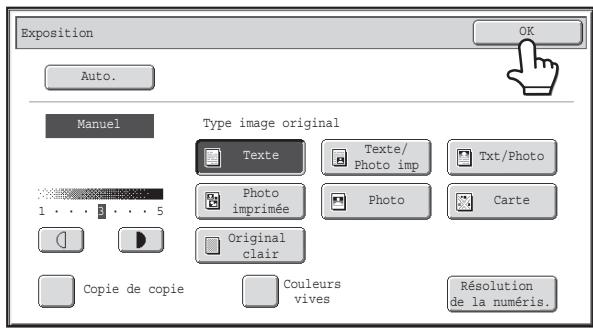 SHARP MX-3114N - Réglez le niveau de l'exposition. - 2