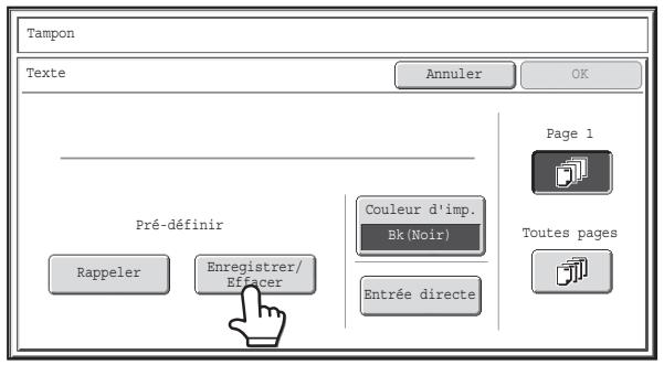 SHARP MX-3114N - Appuyez sur la touche [Texte] dans le crafant de selection du tampon. - 1