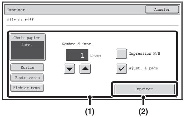 SHARP MX-3114N - Appuyez sur la touche correspondant au fichier que vous souhaitez imprimer. - 2