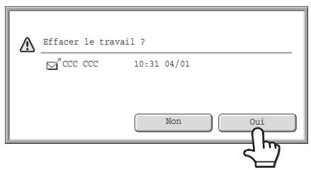SHARP MX-3114N - ARRET D'UN TRAVAIL DE NUMERISATION EN COURS DE TRANSMISSION OU EN ATTENTE D'ETRE TRANSMIS - 3