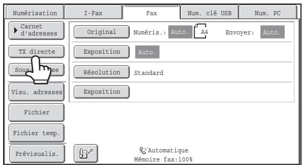 SHARP MX-3114N - UTILISATION DU CHARGEUR AUTOMATIQUE DE DOCUMENTS POUR ENVOYER UNE TELECOPIE EN MODE TRANSMISSION DIRECTE - 4