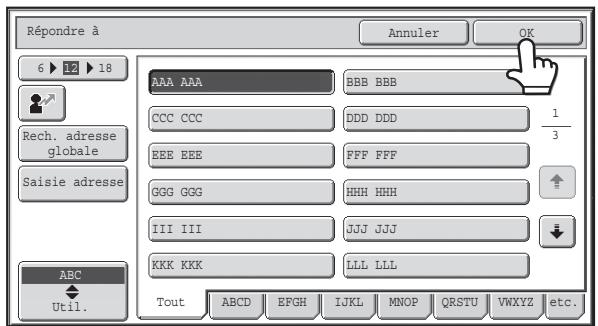 SHARP MX-3114N - Pour modifier "Répondre à", appuyez sur la touche [Répondre à]. - 2