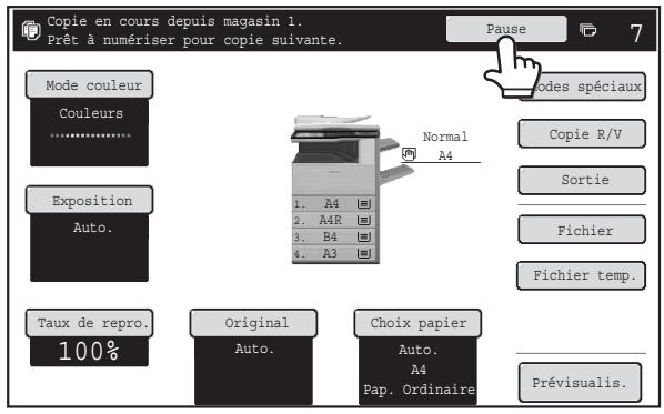 SHARP MX-3114N - INTERRUPTION D'UN TRAVAIL DE COPIE (Interruption de copie) - 1
