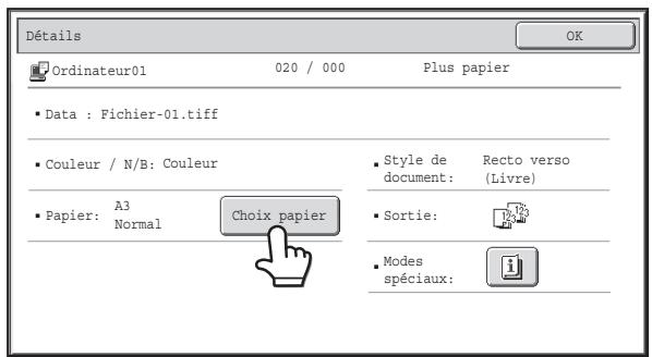 SHARP MX-3114N - CHANGER LE FORMAT PAPIER ET IMPRIMER LORSQUE LA MACHINE MANQUE DE PAPIER - 3