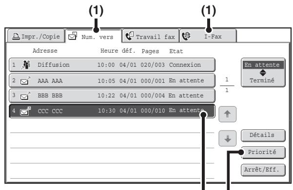 SHARP MX-3114N - ATTRIBUTION D'UNE PRIORITE A UN TRAVAIL DE TRANSMISSION - 2