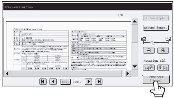 SHARP MX-3114N - Sélectionnez les paramètres de transmission et appuyez sur la touche [NOIR ET BLANC]. - 1