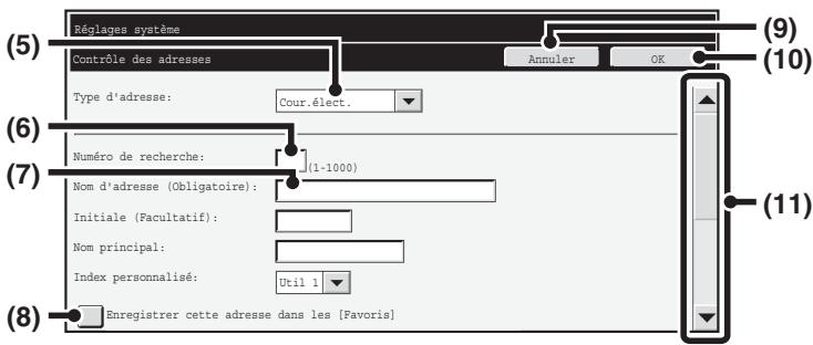 SHARP MX-3114N - Exemple : Ecran du carnet d'adresses - 2