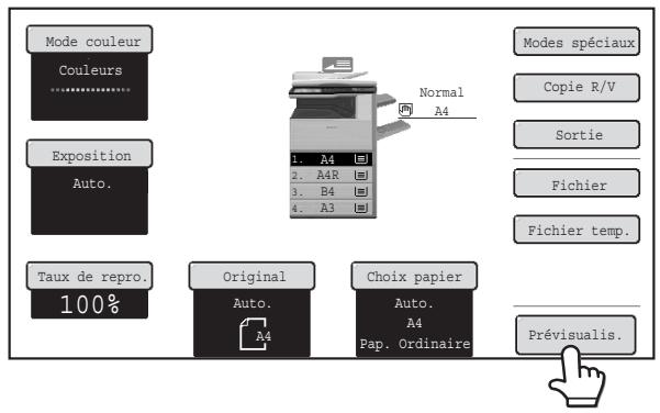 SHARP MX-3114N - VERIFICATION DE L'APERÇU D'UNE COPIE (Prévisualisation) - 1
