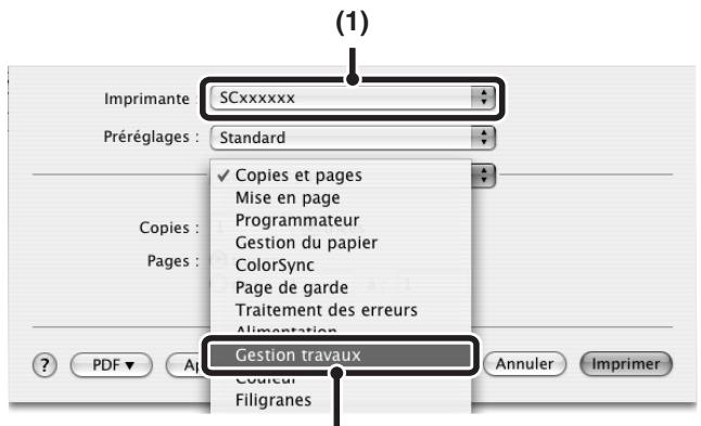 SHARP MX-3114N - PROCEDURE D'IMPRESSION LORSQUE LA FONCTION AUTHENTICATION DE L'UTILISATEUR EST ACTIVEE - 3