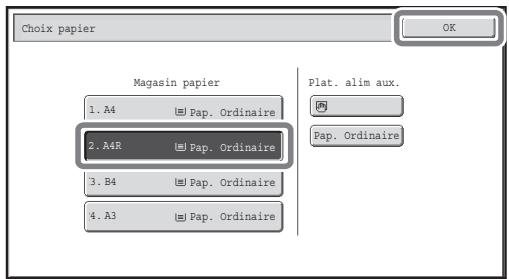 SHARP MX-3114N - Modifiez le format de papier utilisé pour le travail. - 1