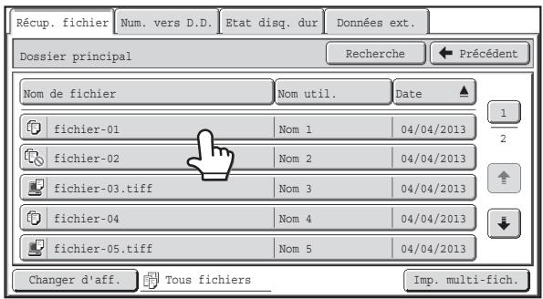 SHARP MX-3114N - ECRAN DES REGLAGES DES TRAVAUX - 1