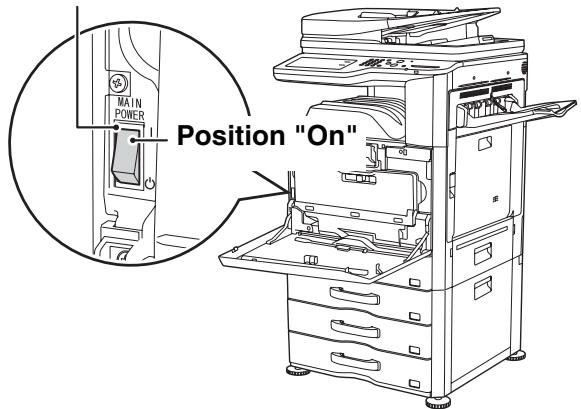SHARP MX-3114N - VERIFIEZ QUE L'INTERRUPTEUR PRINCIPAL EST EN POSITION "ON" - 3