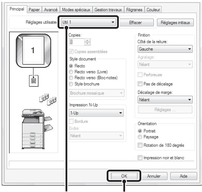 SHARP MX-3114N - UTILISATION DES REGLAGES SAUVEGARDES - 3