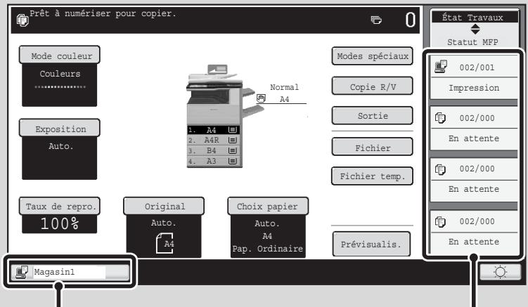 SHARP MX-3114N - ECRAN D'ETAT DES TRAVAUX - 3