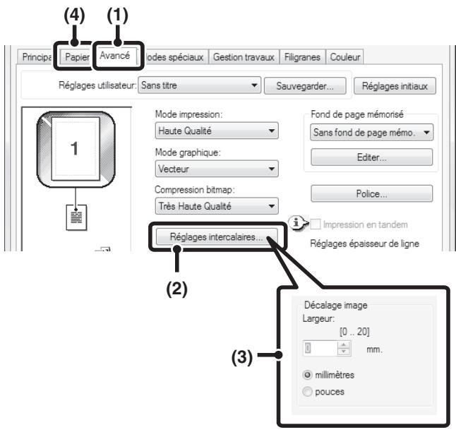 SHARP MX-3114N - Réglages intercalaires (PCL6, PS uniquement) - 1