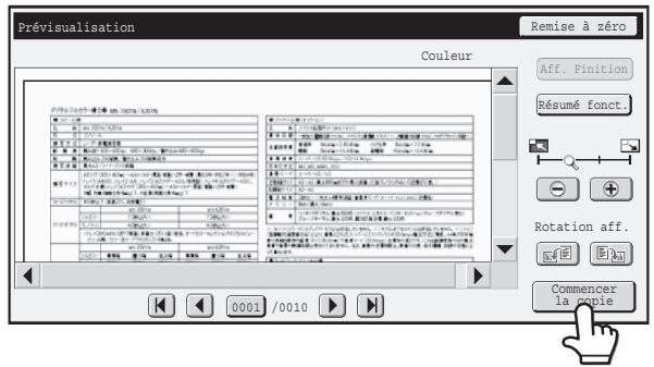 SHARP MX-3114N - VERIFICATION DE L'APERÇU D'UNE COPIE (Prévisualisation) - 2