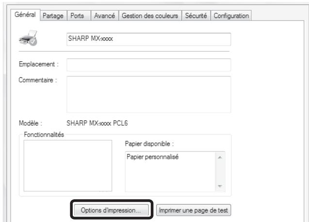 SHARP MX-3114N - Ouvrez la fenêtre des propriétés de l'imprimante. - 1