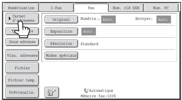 SHARP MX-3114N - ECRAN INITIAL DU MODE TELECOPIE - 2