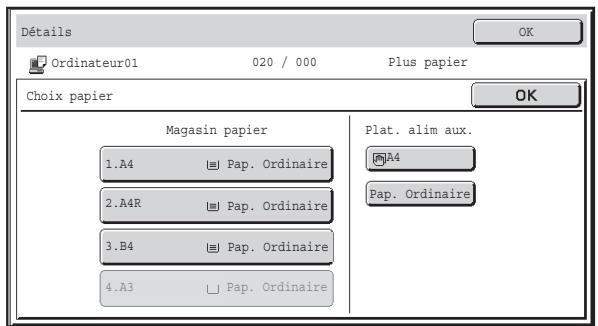 SHARP MX-3114N - CHANGER LE FORMAT PAPIER ET IMPRIMER LORSQUE LA MACHINE MANQUE DE PAPIER - 4