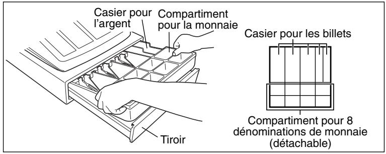 SHARP XE-A203 - Enlèvement du casier pour l'argent et du tiroir - 1