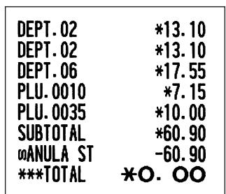 SHARP XE-A203 - Cancelación del subtotal - 3