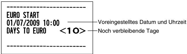SHARP XE-A203 - Wahl von Ausführungspflicht/Nicht-Ausführungspflicht für die Ausführung der automatischen Modifikationsoperation für EURO - 1