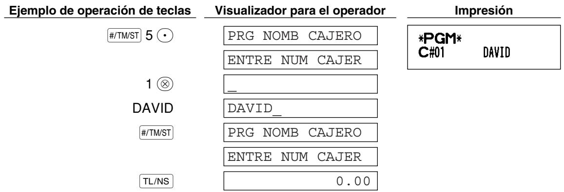 SHARP XE-A203 - Nombres dedependiente (12digitos) - 2