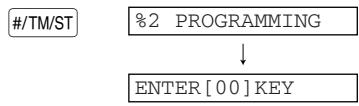 SHARP XE-A203 - Programmeren van de percentage-invoerlimiet (Druk op #/TM/ST om deze stap over te slaan. / Druk op TL/NS om tebeeindigen.) - 2