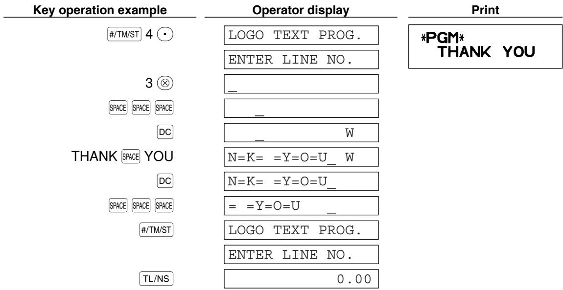 SHARP XE-A203 - Logo message print format (3 types) - 4