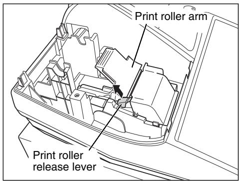 SHARP XE-A203 - Removing the paper roll - 1