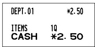 SHARP XE-A203 - ■ Entrées de la vente au comptant d'un seul article (SICS) - 2