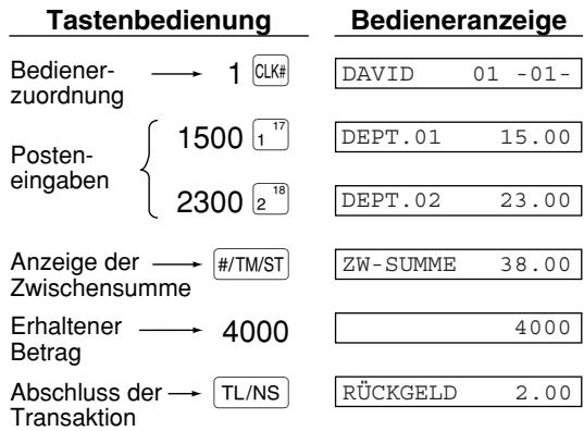 SHARP XE-A203 - Abschluss der Transaktion - 1